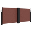 vidaXL Retractable Side Awning with PU Coating in Brown