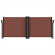 vidaXL Retractable Side Awning with PU Coating in Brown