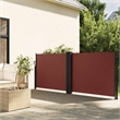 vidaXL Retractable Side Awning with PU Coating in Brown