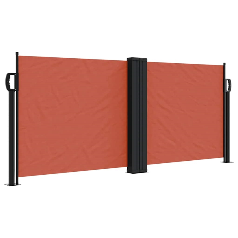 vidaXL Retractable Side Awning with PU Coating in Terracotta