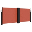 vidaXL Retractable Side Awning with PU Coating in Terracotta