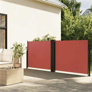 vidaXL Retractable Side Awning with PU Coating in Terracotta