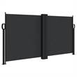 vidaXL Retractable Side Awning with PU Coating in Black