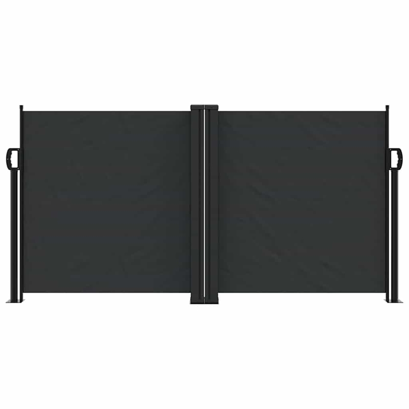 vidaXL Retractable Side Awning with PU Coating in Black