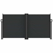 vidaXL Retractable Side Awning with PU Coating in Black