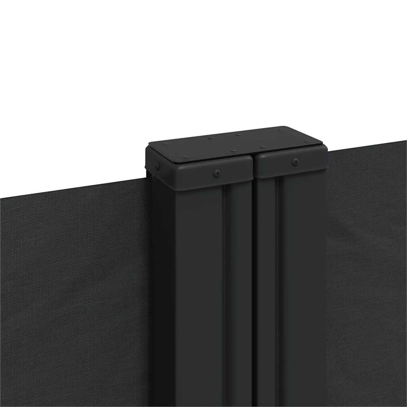 vidaXL Retractable Side Awning with PU Coating in Black