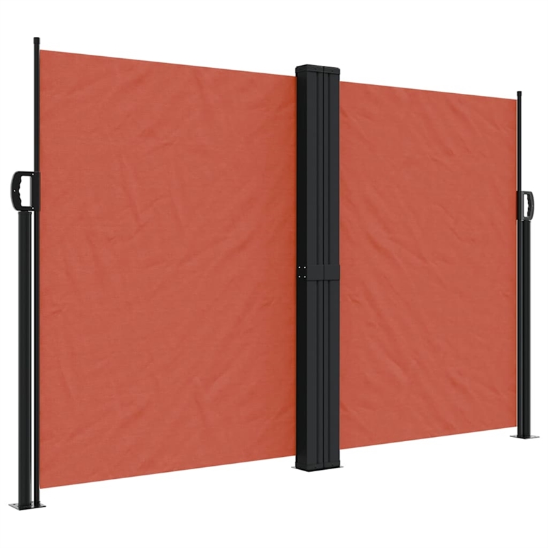 vidaXL Retractable Side Awning with PU Coating in Terracotta