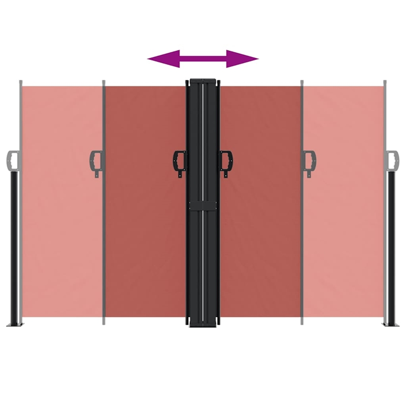 vidaXL Retractable Side Awning with PU Coating in Terracotta