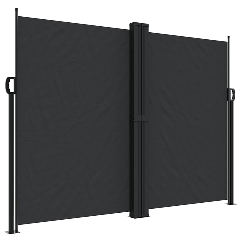 vidaXL Retractable Side Awning in Black