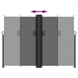 vidaXL Retractable Side Awning in Black