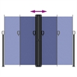 vidaXL Retractable Side Awning with PU Coating in Blue