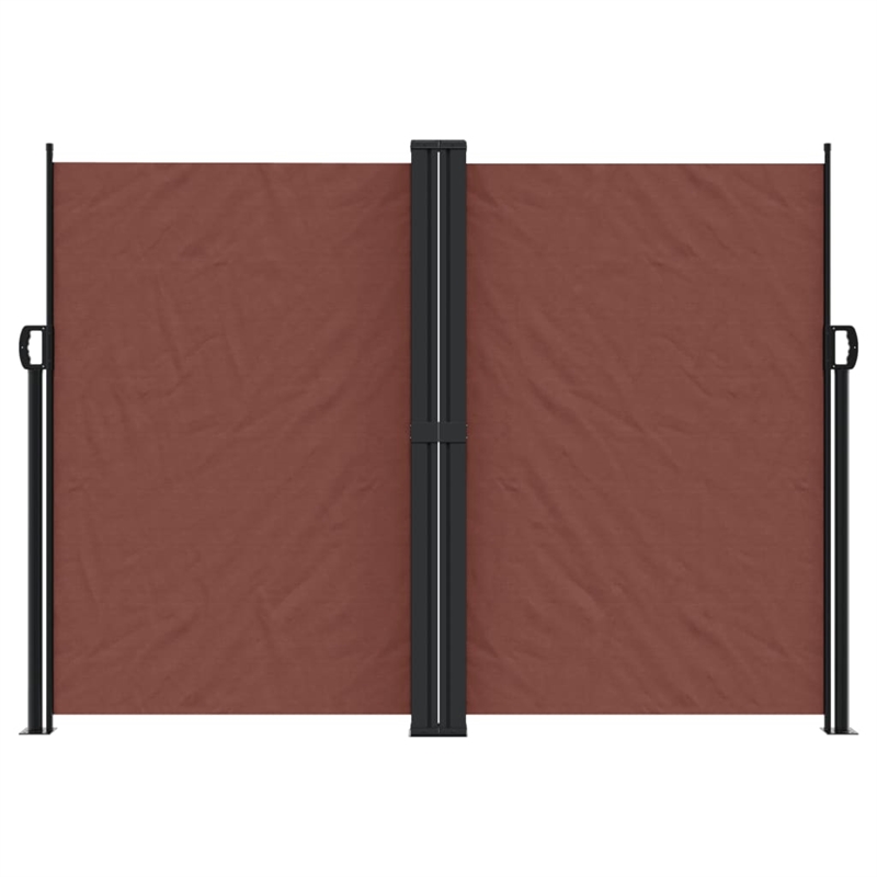 vidaXL Large Retractable Side Awning in Brown