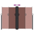 vidaXL Large Retractable Side Awning in Brown