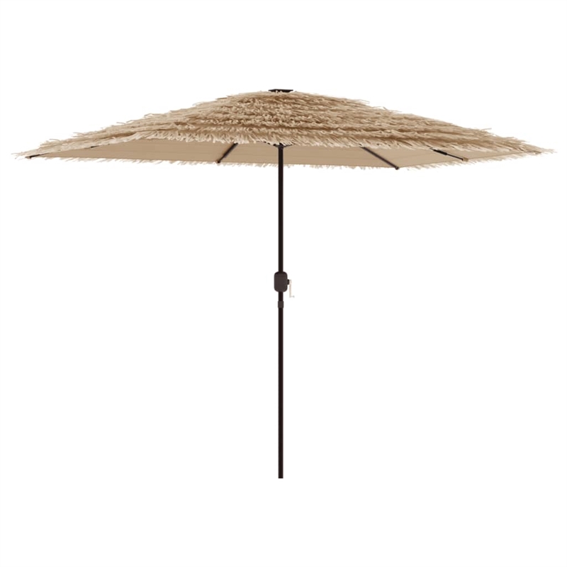 vidaXL Large UV-Resistant Garden Parasol in Brown