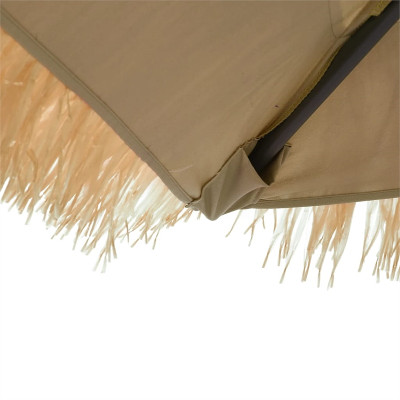 vidaXL Large UV-Resistant Garden Parasol in Brown