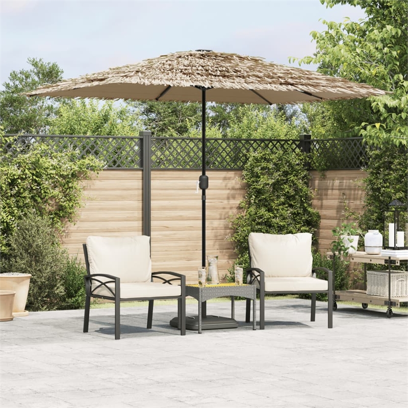 vidaXL Large UV-Resistant Garden Parasol in Brown