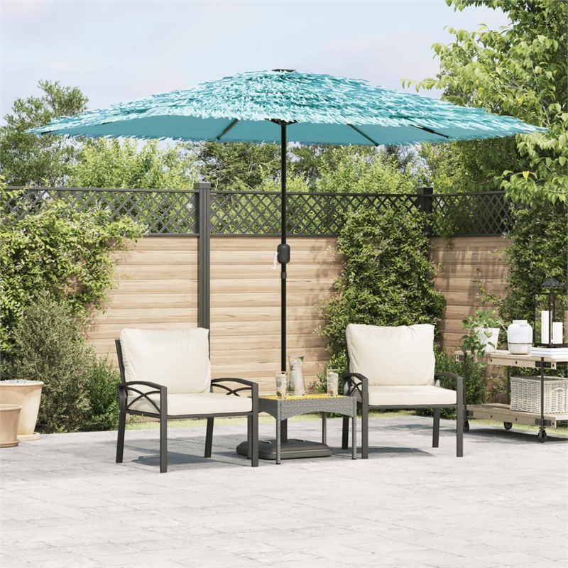 vidaXL Garden Parasol with Powder-Coated Steel in Blue