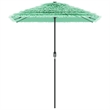 vidaXL Garden Parasol with Powder-Coated Steel in Green
