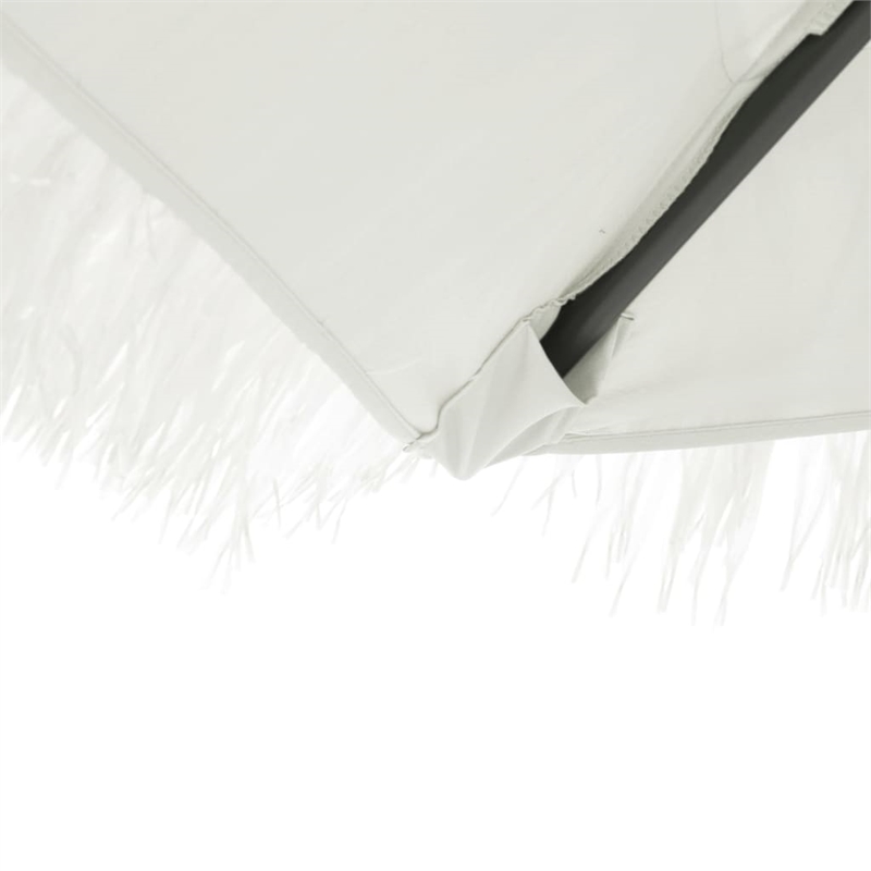 vidaXL Large Tiltable Garden Parasol in White