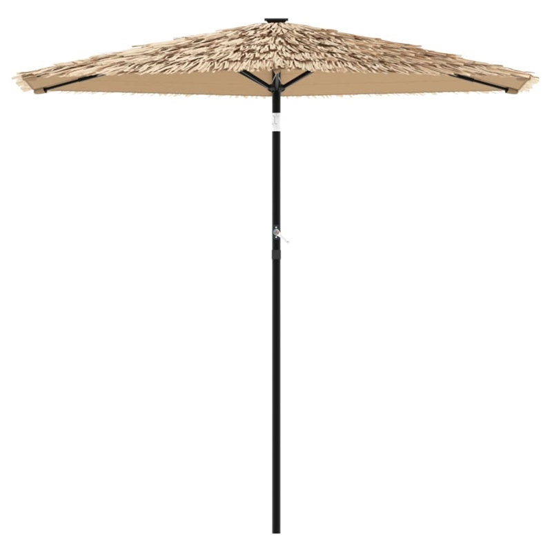 vidaXL Garden Parasol with Powder-Coated Steel in Brown
