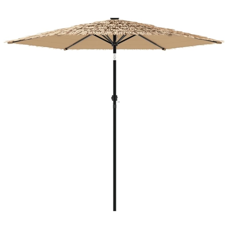 vidaXL Garden Parasol with Powder-Coated Steel in Brown