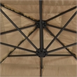 vidaXL Garden Parasol with Powder-Coated Steel in Brown
