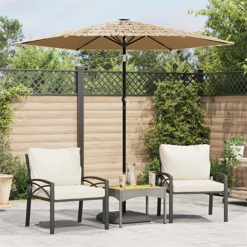 vidaXL Garden Parasol with Powder-Coated Steel in Brown
