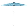 vidaXL Large Garden Parasol with Powder-Coated Steel in Blue
