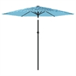 vidaXL Large Garden Parasol with Powder-Coated Steel in Blue