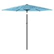 vidaXL Large Garden Parasol with Powder-Coated Steel in Blue