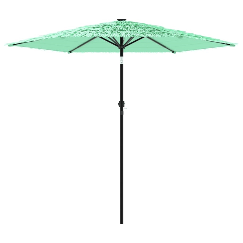 vidaXL Large Garden Parasol with Powder-Coated Steel in Green
