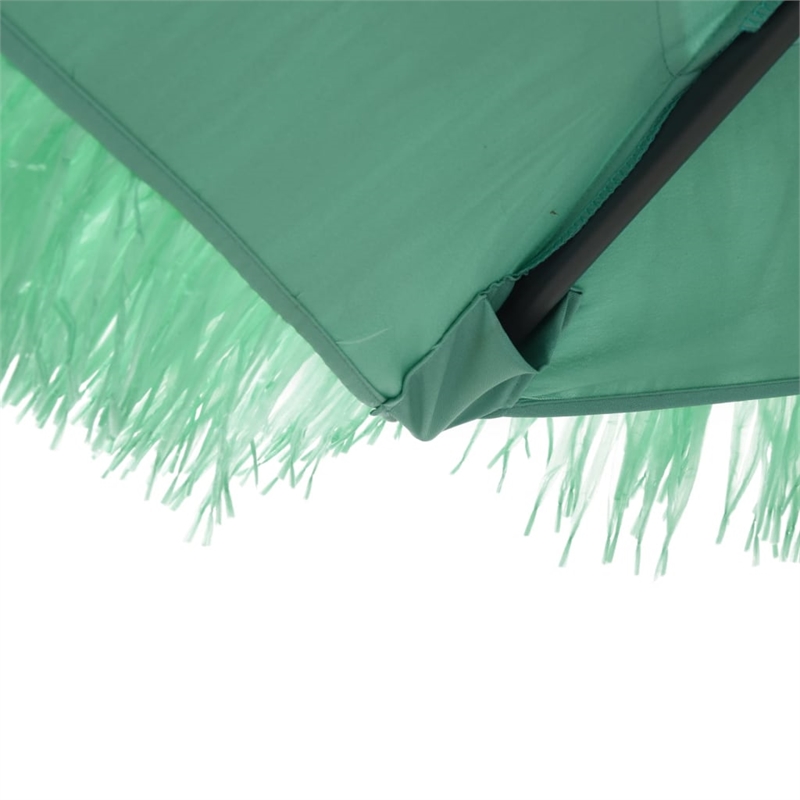 vidaXL Large Garden Parasol with Powder-Coated Steel in Green