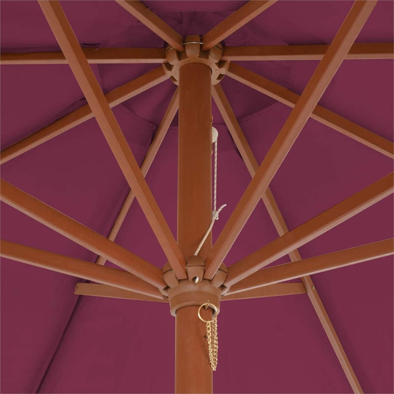 vidaXL Garden Parasol in Bordeaux Red