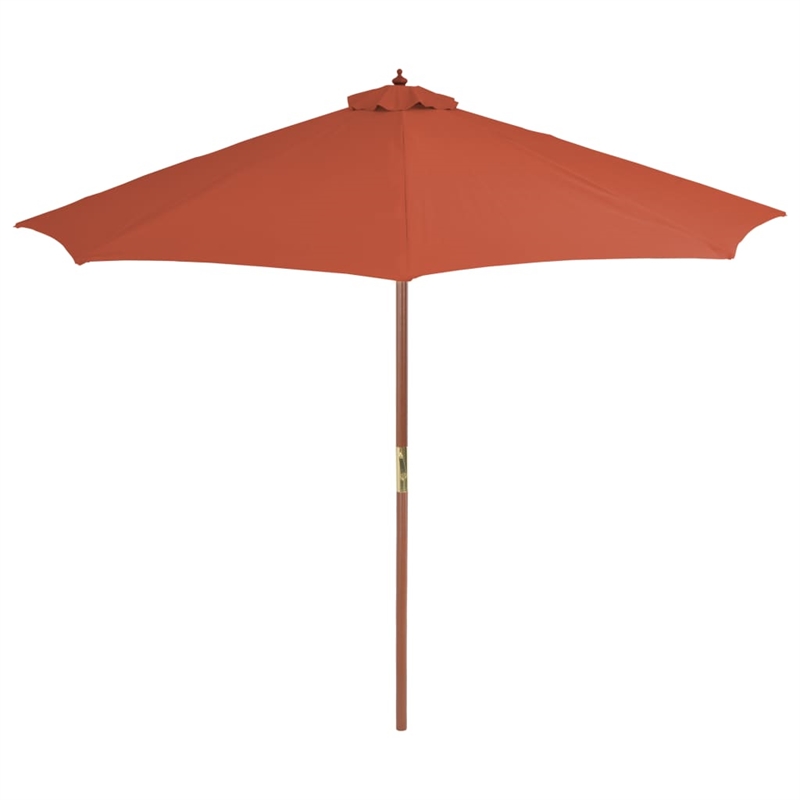 vidaXL Garden Bamboo Parasol in Terracotta