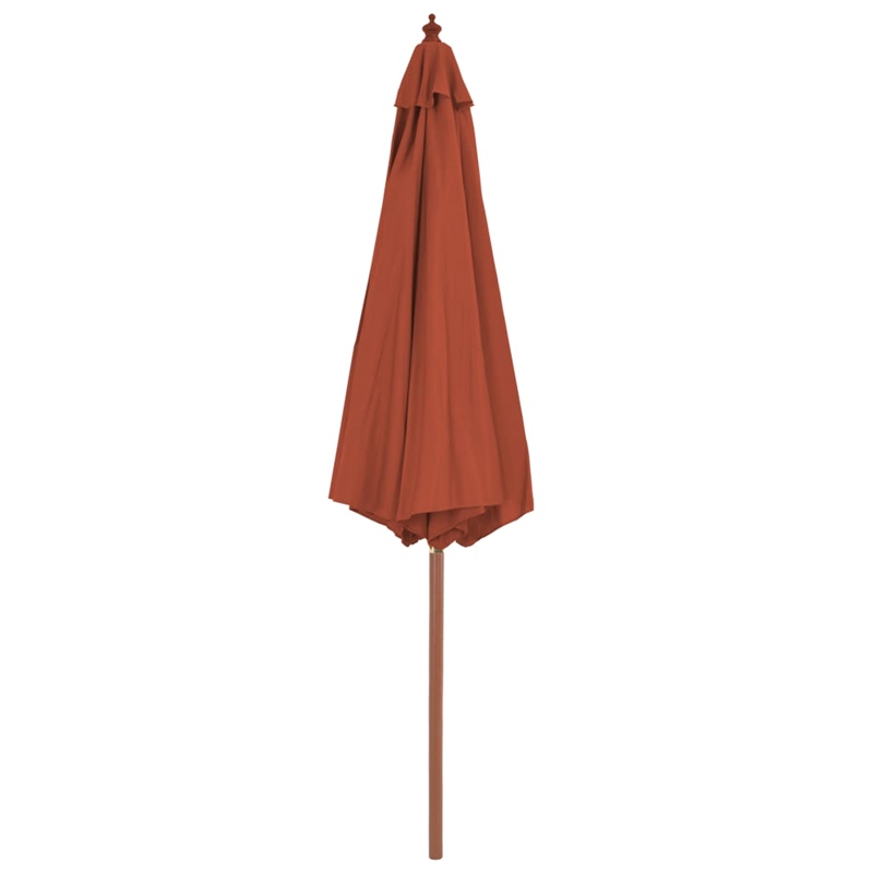 vidaXL Garden Bamboo Parasol in Terracotta