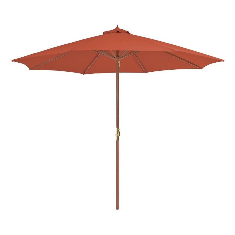 vidaXL Garden Bamboo Parasol in Terracotta