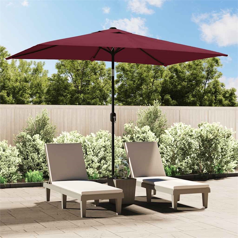 vidaXL Medium Garden Parasol in Bordeaux Red