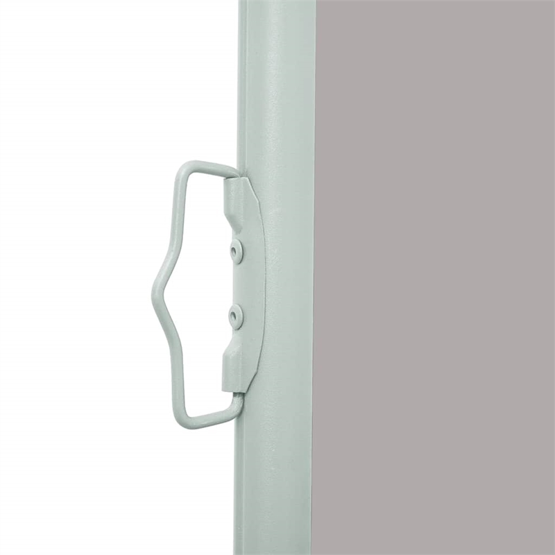 vidaXL Polyester Fabric and Steel Frame Retractable Side Awning in Gray
