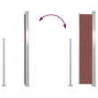 vidaXL Side Awning with PU Coating in Brown Steel Frame