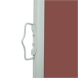 vidaXL Side Awning with PU Coating in Brown Steel Frame