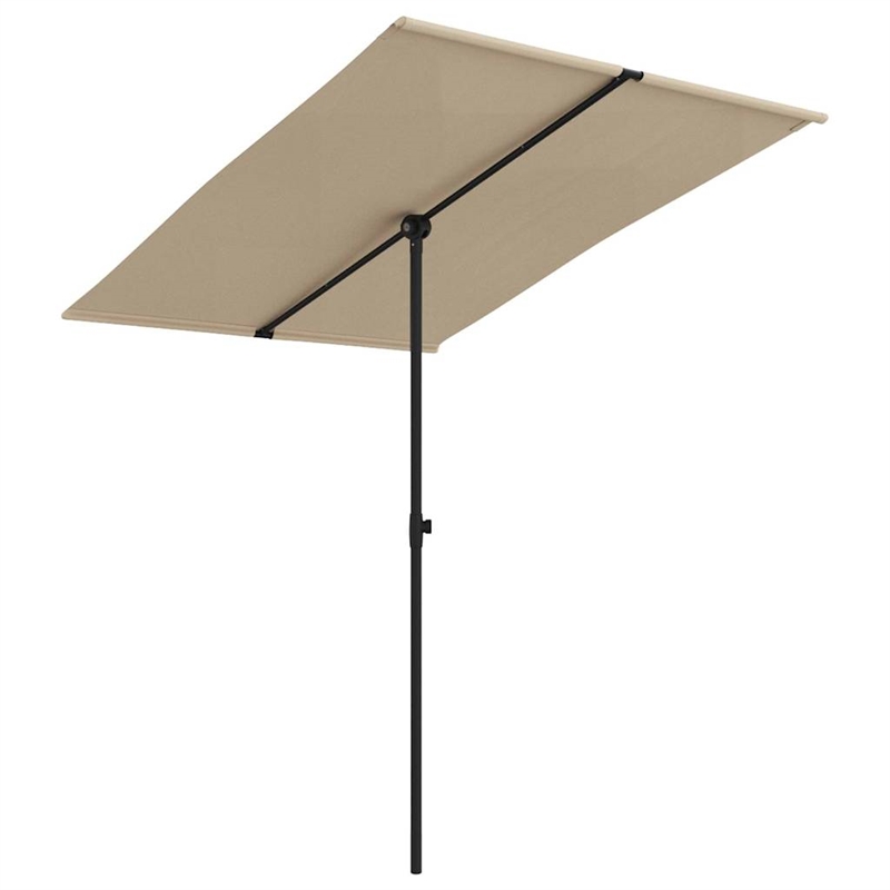 vidaXL  6.6x4.9 ft Garden Parasol in Taupe
