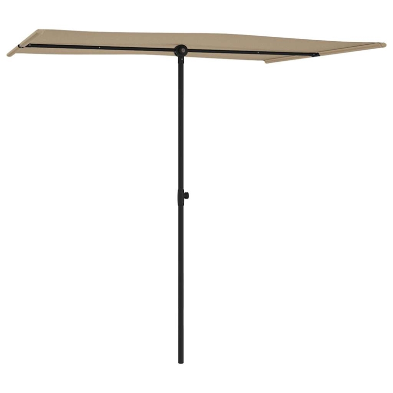 vidaXL  6.6x4.9 ft Garden Parasol in Taupe