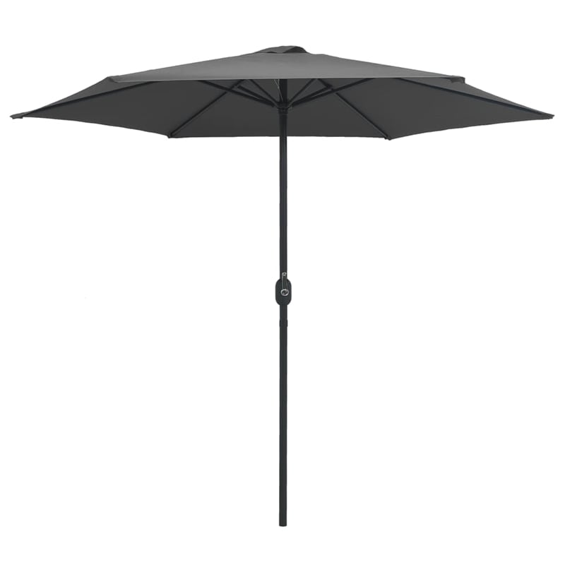 vidaXL 8.9 ft Diameter Garden Parasol w/Adjustable Armrests in Anthracite