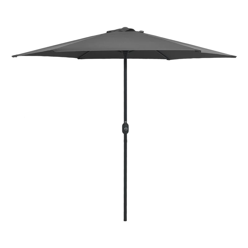 vidaXL 8.9 ft Diameter Garden Parasol w/Adjustable Armrests in Anthracite