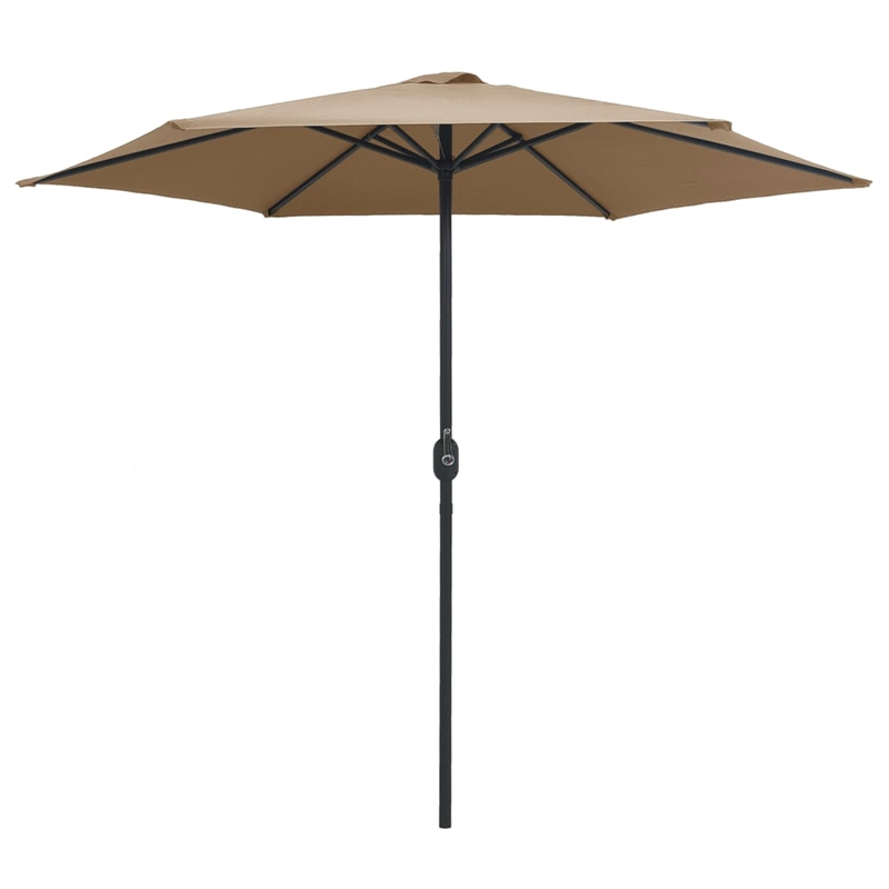 vidaXL Round Garden Parasol in Taupe