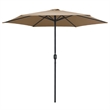 vidaXL Round Garden Parasol in Taupe