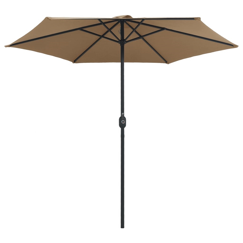 vidaXL Round Garden Parasol in Taupe