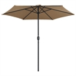 vidaXL Round Garden Parasol in Taupe