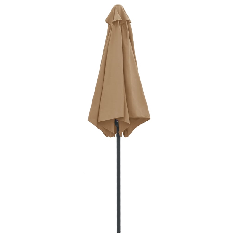 vidaXL Round Garden Parasol in Taupe