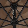 vidaXL Round Garden Parasol in Taupe